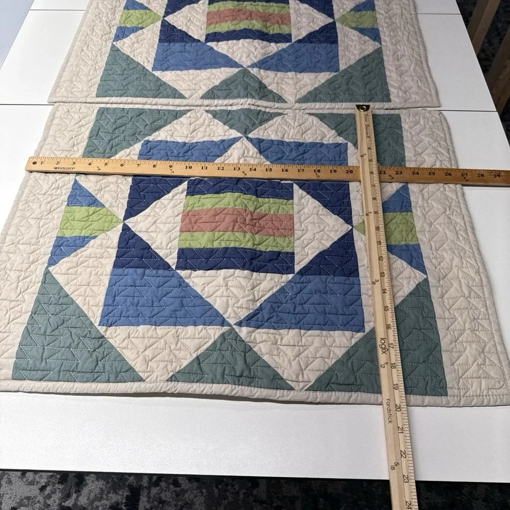 Pendleton Set (2) Opal Springs Pieced Quilt Pillow Shams Cotton 20x26